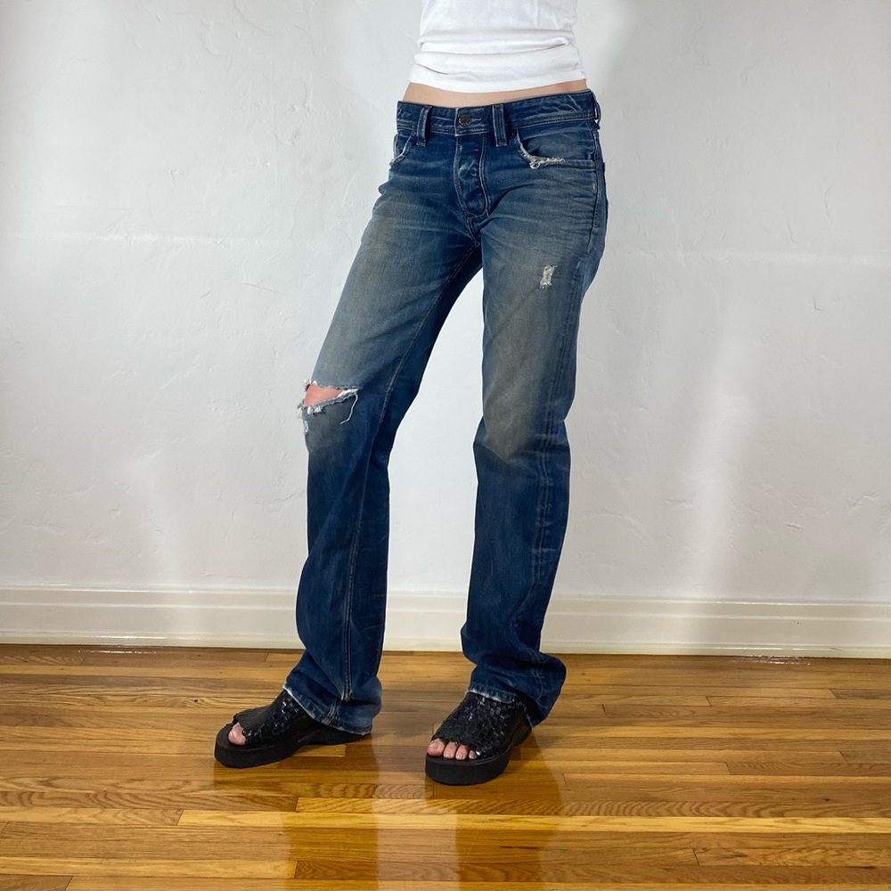 Diesel Blue Distressed Women Jeans